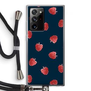 CaseCompany Framboosjes: Samsung Galaxy Note 20 Ultra / Note 20 Ultra 5G Transparant Hoesje met koord