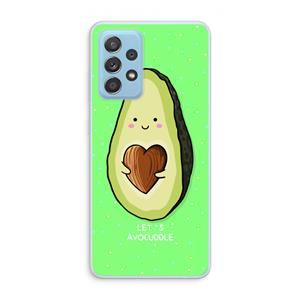 CaseCompany Avocuddle: Samsung Galaxy A73 Transparant Hoesje