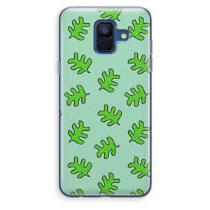 CaseCompany Groene blaadjes: Samsung Galaxy A6 (2018) Transparant Hoesje