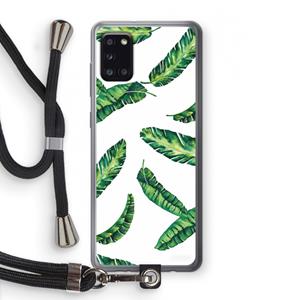 CaseCompany Lange bladeren: Samsung Galaxy A31 Transparant Hoesje met koord