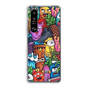 CaseCompany Vexx Mixtape: Sony Xperia 1 III Transparant Hoesje