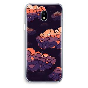 CaseCompany Patroon Wolken: Samsung Galaxy J3 (2017) Transparant Hoesje