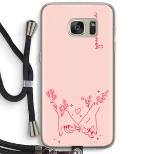 CaseCompany Best Friends: Samsung Galaxy S7 Transparant Hoesje met koord