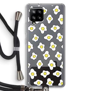 CaseCompany Spiegeleitjes: Samsung Galaxy A42 5G Transparant Hoesje met koord