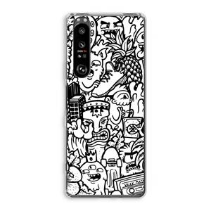 CaseCompany Vexx Mixtape #2: Sony Xperia 1 III Transparant Hoesje