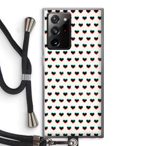 CaseCompany Hartjes: Samsung Galaxy Note 20 Ultra / Note 20 Ultra 5G Transparant Hoesje met koord