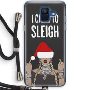 CaseCompany Came To Sleigh: Samsung Galaxy A6 (2018) Transparant Hoesje met koord