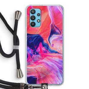 CaseCompany Earth And Ocean: Samsung Galaxy A32 4G Transparant Hoesje met koord