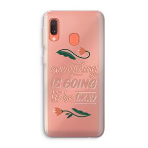 CaseCompany Optimistic flower girl: Samsung Galaxy A20e Transparant Hoesje