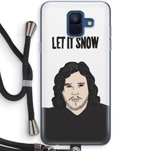 CaseCompany Let It Snow: Samsung Galaxy A6 (2018) Transparant Hoesje met koord