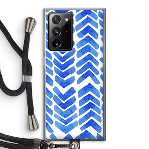 CaseCompany Blauwe pijlen: Samsung Galaxy Note 20 Ultra / Note 20 Ultra 5G Transparant Hoesje met koord