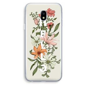 CaseCompany Hello bloemen: Samsung Galaxy J3 (2017) Transparant Hoesje