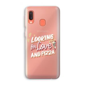 CaseCompany Pizza is the answer: Samsung Galaxy A20e Transparant Hoesje