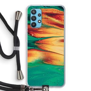 CaseCompany Green Inferno: Samsung Galaxy A32 4G Transparant Hoesje met koord