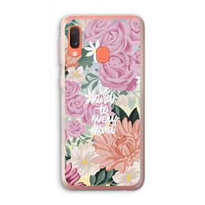 CaseCompany Kindness matters: Samsung Galaxy A20e Transparant Hoesje