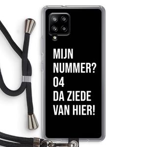 CaseCompany Da ziede van hier - Zwart: Samsung Galaxy A42 5G Transparant Hoesje met koord