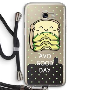 CaseCompany Avo Good Day: Samsung Galaxy A5 (2017) Transparant Hoesje met koord