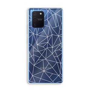 CaseCompany Geometrische lijnen wit: Samsung Galaxy Note 10 Lite Transparant Hoesje