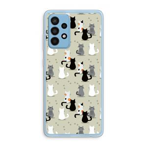CaseCompany Katten: Samsung Galaxy A52 Transparant Hoesje