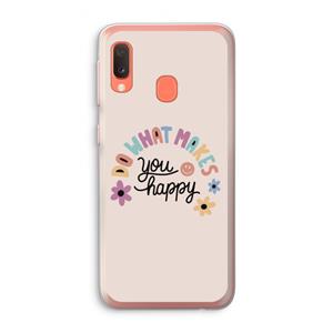 CaseCompany Happy days: Samsung Galaxy A20e Transparant Hoesje