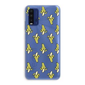 CaseCompany Bananas: Xiaomi Redmi 9T Transparant Hoesje