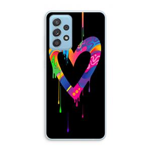CaseCompany Melts My Heart: Samsung Galaxy A73 Transparant Hoesje