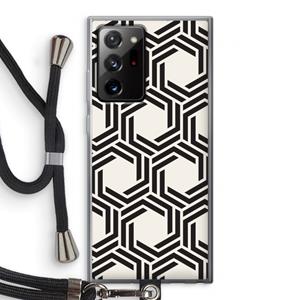 CaseCompany Geometrisch patroon: Samsung Galaxy Note 20 Ultra / Note 20 Ultra 5G Transparant Hoesje met koord