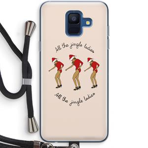 CaseCompany Jingle Ladies: Samsung Galaxy A6 (2018) Transparant Hoesje met koord