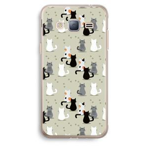 CaseCompany Katten: Samsung Galaxy J3 (2016) Transparant Hoesje