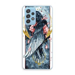 CaseCompany Golden Raven: Samsung Galaxy A73 Transparant Hoesje