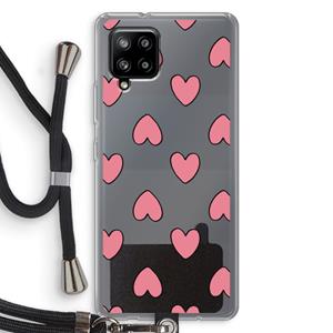 CaseCompany Ondersteboven verliefd: Samsung Galaxy A42 5G Transparant Hoesje met koord