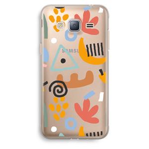 CaseCompany Abstract: Samsung Galaxy J3 (2016) Transparant Hoesje