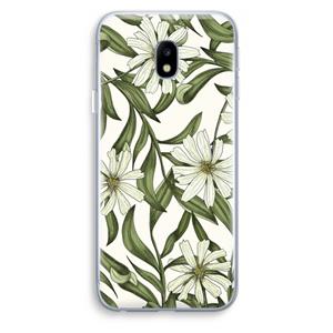 CaseCompany Wit bloemenpatroon: Samsung Galaxy J3 (2017) Transparant Hoesje