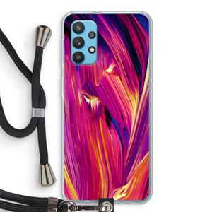 CaseCompany Phoenix: Samsung Galaxy A32 4G Transparant Hoesje met koord