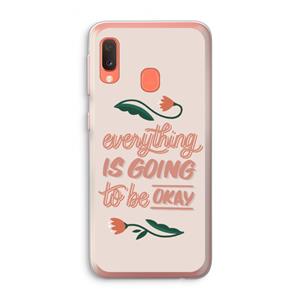 CaseCompany Optimistic flower girl: Samsung Galaxy A20e Transparant Hoesje