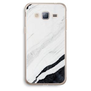 CaseCompany Elegante marmer: Samsung Galaxy J3 (2016) Transparant Hoesje