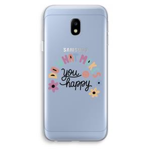 CaseCompany Happy days: Samsung Galaxy J3 (2017) Transparant Hoesje