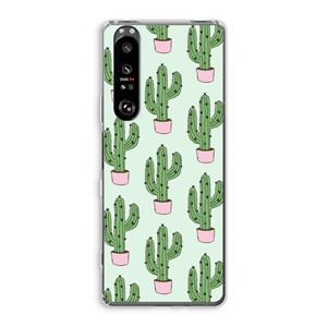 CaseCompany Cactus Lover: Sony Xperia 1 III Transparant Hoesje