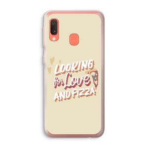 CaseCompany Pizza is the answer: Samsung Galaxy A20e Transparant Hoesje