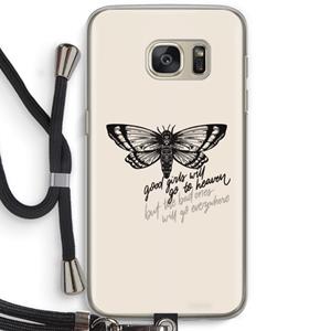 CaseCompany Good or bad: Samsung Galaxy S7 Transparant Hoesje met koord