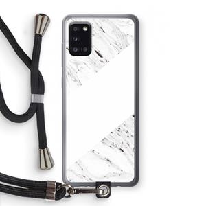 CaseCompany Biggest stripe: Samsung Galaxy A31 Transparant Hoesje met koord