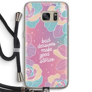 CaseCompany Good stories: Samsung Galaxy S7 Transparant Hoesje met koord