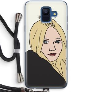 CaseCompany Ashley: Samsung Galaxy A6 (2018) Transparant Hoesje met koord