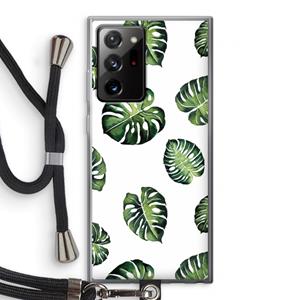 CaseCompany Tropische bladeren: Samsung Galaxy Note 20 Ultra / Note 20 Ultra 5G Transparant Hoesje met koord