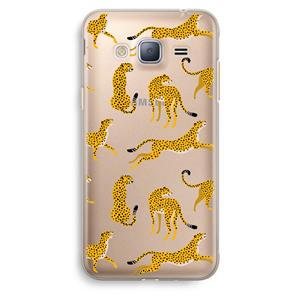 CaseCompany Luipaard: Samsung Galaxy J3 (2016) Transparant Hoesje