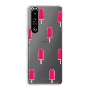 CaseCompany Waterijsje: Sony Xperia 1 III Transparant Hoesje