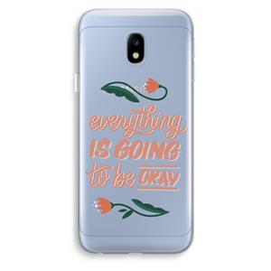 CaseCompany Optimistic flower girl: Samsung Galaxy J3 (2017) Transparant Hoesje