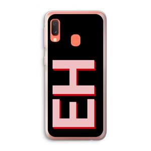 CaseCompany Monogram: Samsung Galaxy A20e Transparant Hoesje