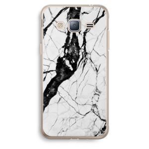 CaseCompany Witte marmer 2: Samsung Galaxy J3 (2016) Transparant Hoesje