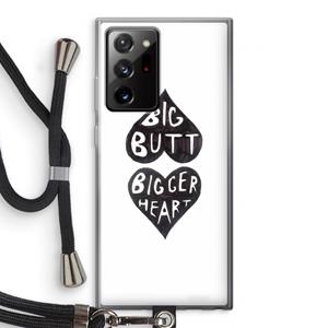 CaseCompany Big butt bigger heart: Samsung Galaxy Note 20 Ultra / Note 20 Ultra 5G Transparant Hoesje met koord
